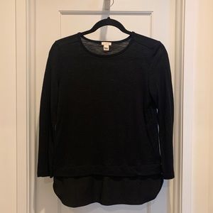 J Crew Long Sleeve Layered Top